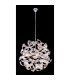 Falla Ribbon Pendant Ceiling Light Chrome 4x E14-4