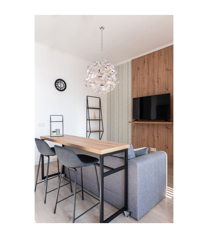 Falla Ribbon Pendant Ceiling Light Chrome 4x E14-5