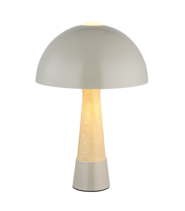 Paulin Bedside Table Lamp Grey Matt 1x E27-1