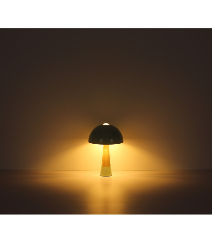 Paulin Bedside Table Lamp Grey Matt 1x E27-5