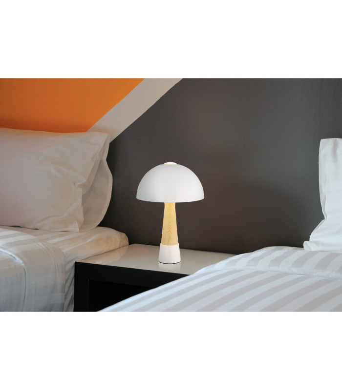 Paulin Bedside Table Lamp Sand Colored Matt 1x E27-9
