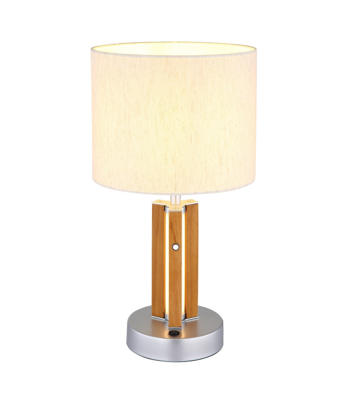 Taugus Table Lamp with Round Shade Brown 1x E27-1