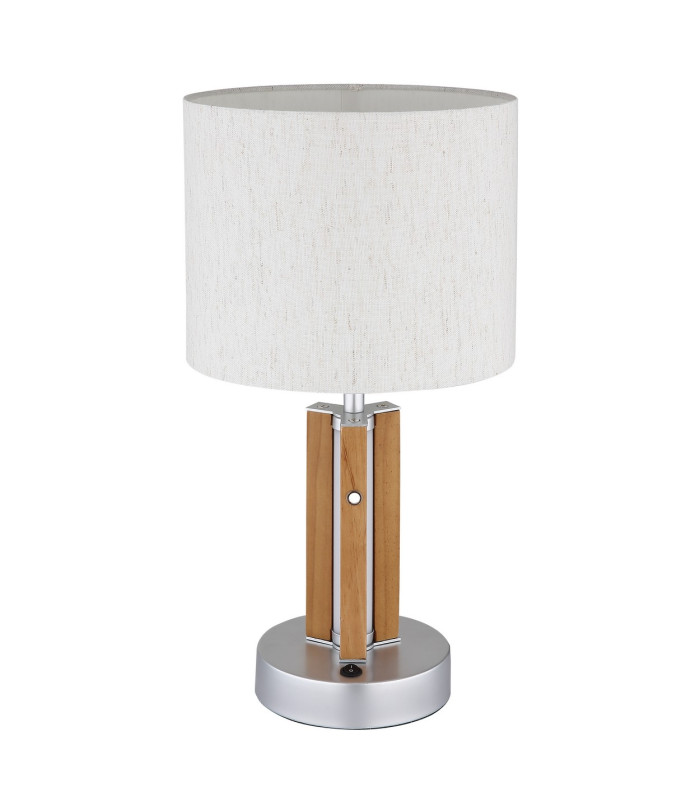 Taugus Table Lamp with Round Shade Brown 1x E27-2