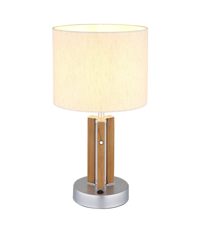 Taugus Table Lamp with Round Shade Brown 1x E27-4
