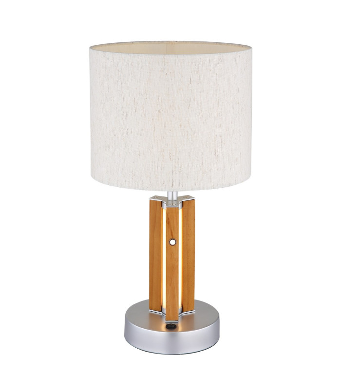 Taugus Table Lamp with Round Shade Brown 1x E27-5