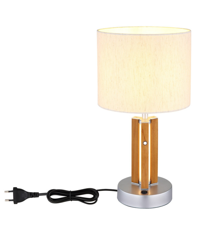 Taugus Table Lamp with Round Shade Brown 1x E27-6