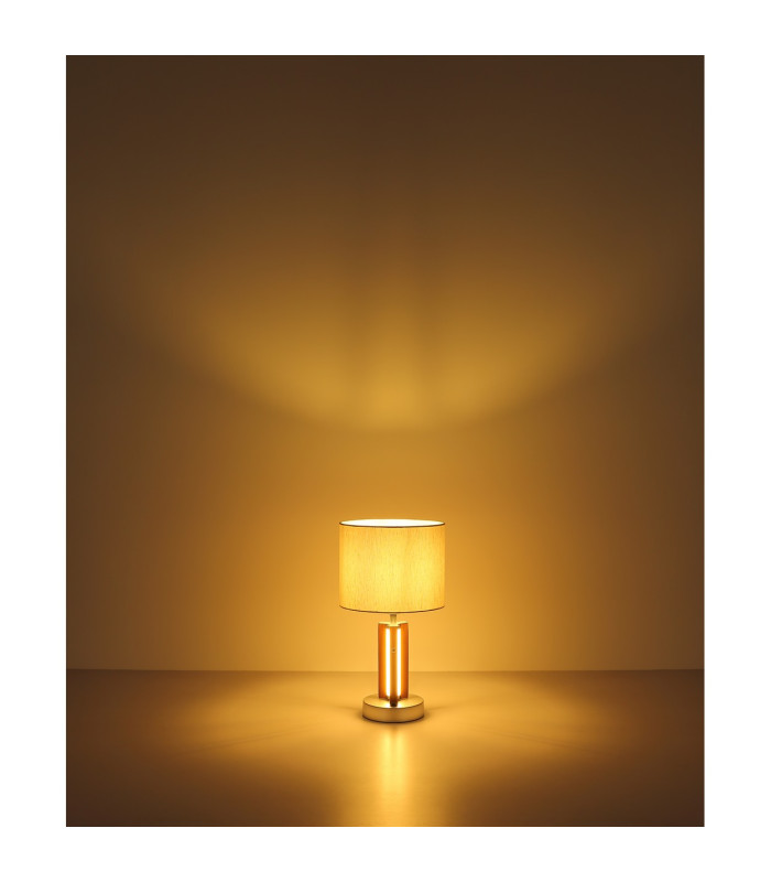 Taugus Table Lamp with Round Shade Brown 1x E27-10