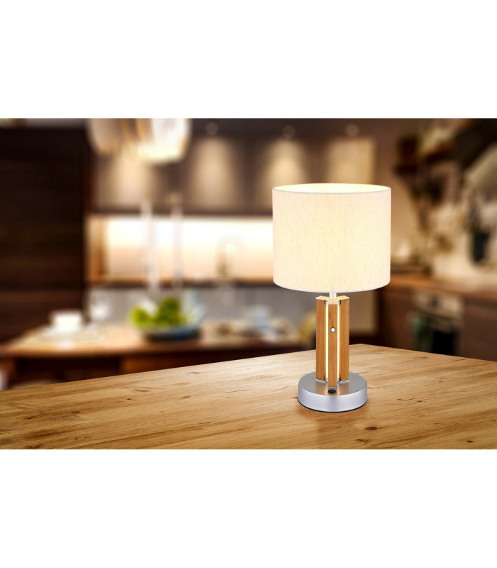 Taugus Table Lamp with Round Shade Brown 1x E27-11