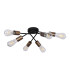 Sarini 55cm Multi Arm Semi Flush Ceiling Lamp Black 6x E27-2