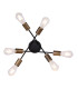 Sarini 55cm Multi Arm Semi Flush Ceiling Lamp Black 6x E27-3