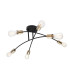 Sarini 70cm Multi Arm Semi Flush Ceiling Lamp Black 6x E27-1
