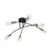 Sarini 70cm Multi Arm Semi Flush Ceiling Lamp Black 6x E27-2