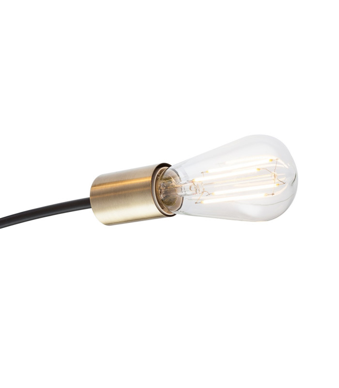 Sarini 70cm Multi Arm Semi Flush Ceiling Lamp Black 6x E27-5