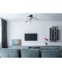 Sarini 70cm Multi Arm Semi Flush Ceiling Lamp Black 6x E27-8