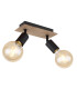 Martha Twin Ceiling Spotlight Black 2x E27-1