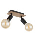 Martha Twin Ceiling Spotlight Black 2x E27-2