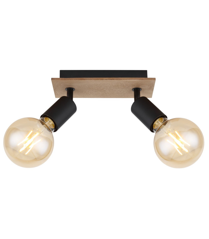 Martha Twin Ceiling Spotlight Black 2x E27-3