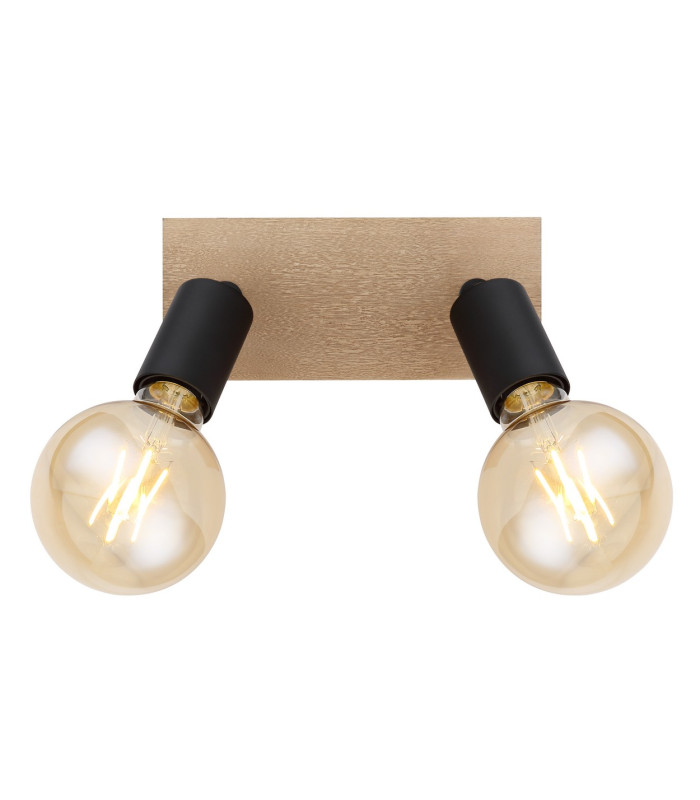 Martha Twin Ceiling Spotlight Black 2x E27-4