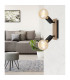 Martha Twin Ceiling Spotlight Black 2x E27-8
