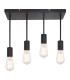 Martha Multi Arm Semi Flush Ceiling Lamp Black 4x E27-3