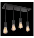 Martha Multi Arm Semi Flush Ceiling Lamp Black 4x E27-5