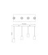Martha Multi Arm Semi Flush Ceiling Lamp Black 4x E27-7