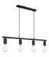 Martha Bar Pendant Ceiling Light Black 4x E27-1