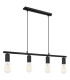 Martha Bar Pendant Ceiling Light Black 4x E27-2