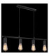 Martha Bar Pendant Ceiling Light Black 4x E27-5