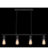 Martha Bar Pendant Ceiling Light Black 4x E27-6