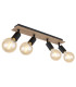 Martha 49cm Ceiling Spotlight Bar Black 4x E27-1