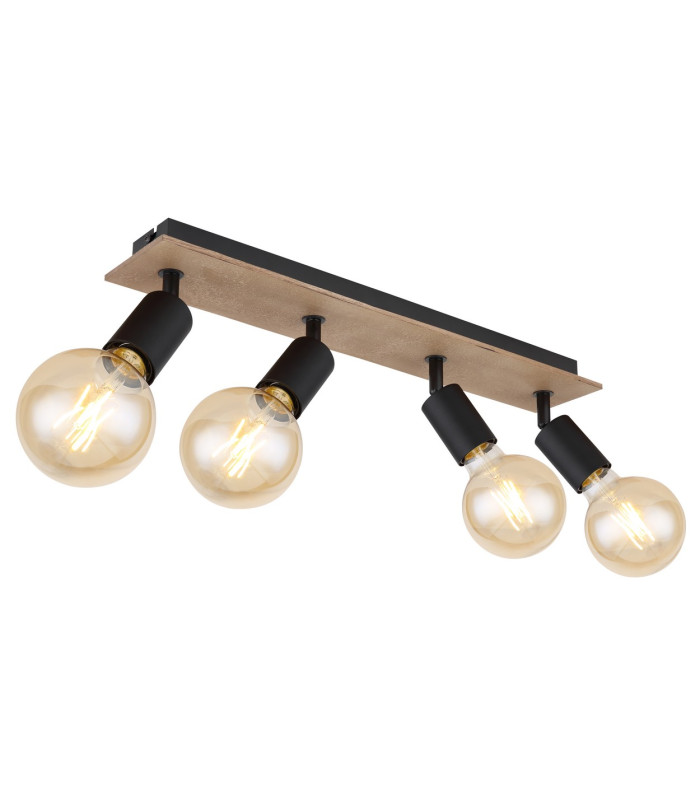 Martha 49cm Ceiling Spotlight Bar Black 4x E27-1