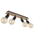 Martha 49cm Ceiling Spotlight Bar Black 4x E27-2