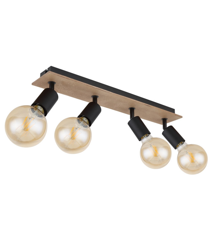 Martha 49cm Ceiling Spotlight Bar Black 4x E27-2