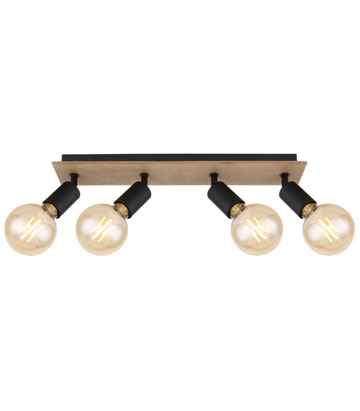 Martha 49cm Ceiling Spotlight Bar Black 4x E27-3