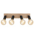 Martha 49cm Ceiling Spotlight Bar Black 4x E27-4