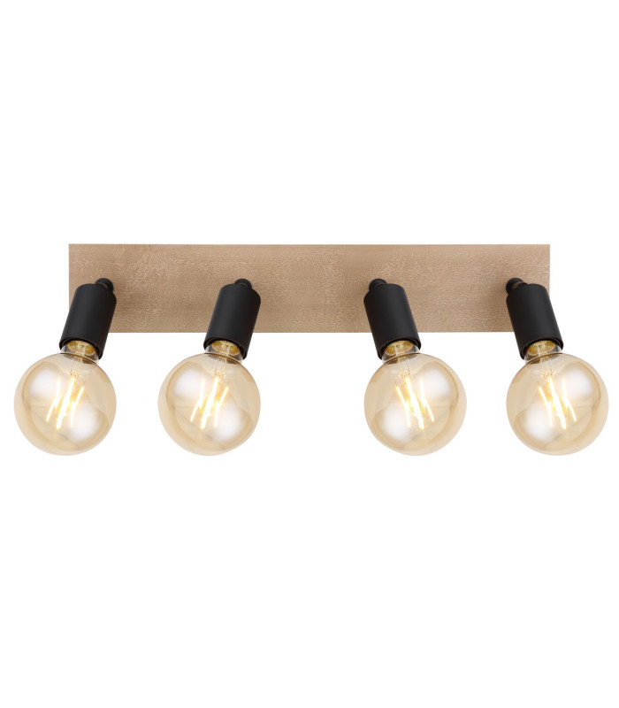 Martha 49cm Ceiling Spotlight Bar Black 4x E27-4