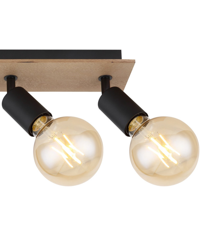 Martha 49cm Ceiling Spotlight Bar Black 4x E27-5