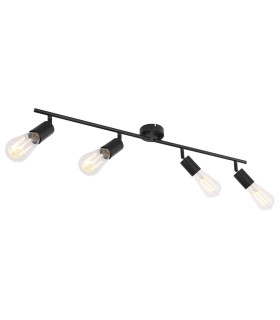 Martha 80cm Ceiling Spotlight Bar Black 4x E27-1