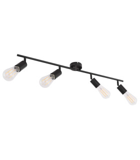 Martha 80cm Ceiling Spotlight Bar Black 4x E27-2