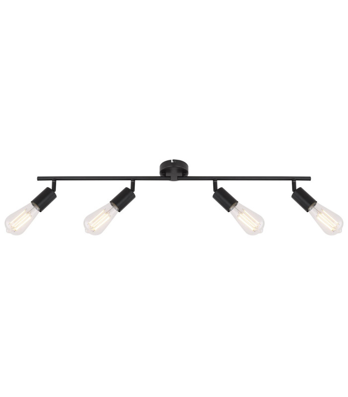 Martha 80cm Ceiling Spotlight Bar Black 4x E27-3