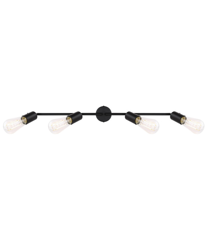Martha 80cm Ceiling Spotlight Bar Black 4x E27-4