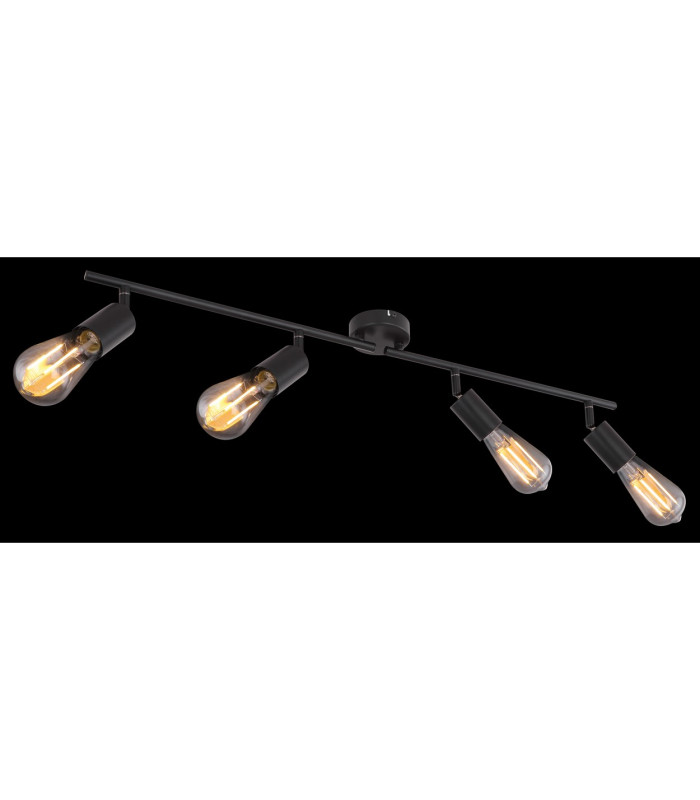 Martha 80cm Ceiling Spotlight Bar Black 4x E27-6