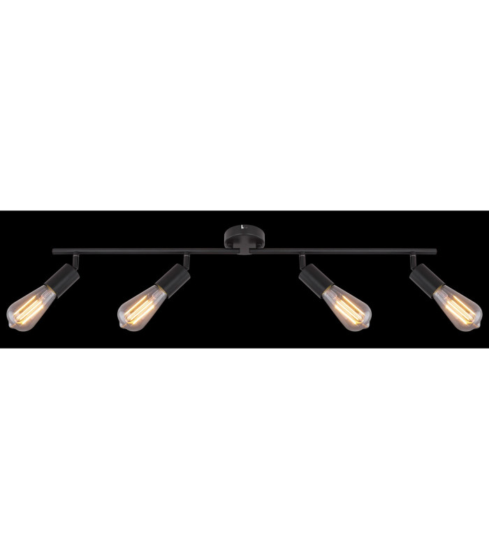 Martha 80cm Ceiling Spotlight Bar Black 4x E27-7
