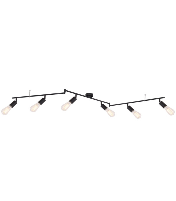 Martha 180cm Ceiling Spotlight Bar Black 6x E27-1