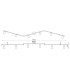 Martha 180cm Ceiling Spotlight Bar Black 6x E27-6
