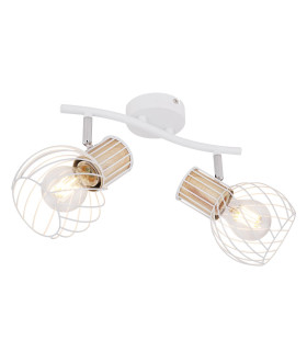 Luise Twin Ceiling Spotlight White 2x E27-1