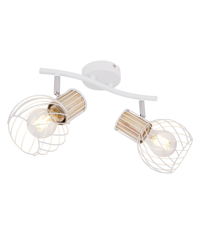 Luise Twin Ceiling Spotlight White 2x E27-1
