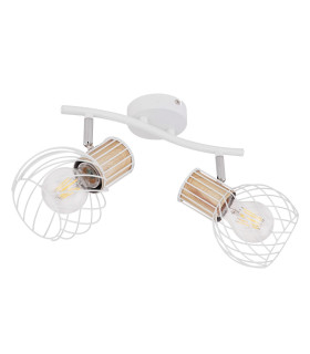 Luise Twin Ceiling Spotlight White 2x E27-2
