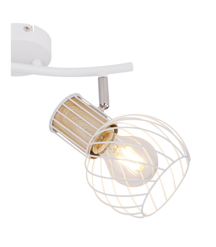 Luise Twin Ceiling Spotlight White 2x E27-5
